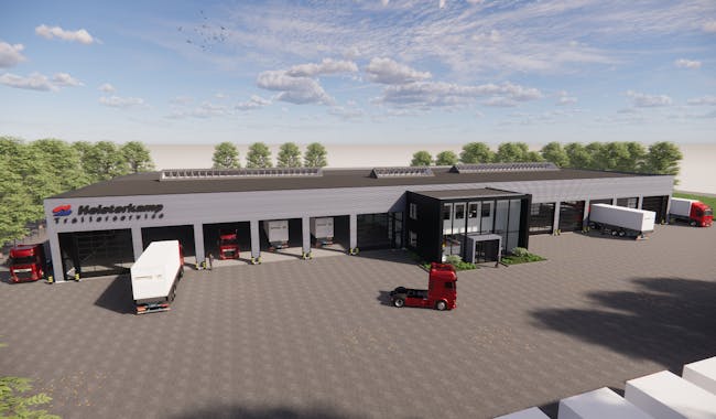 Heisterkamp Trailerservice reaches highest point of new workshop